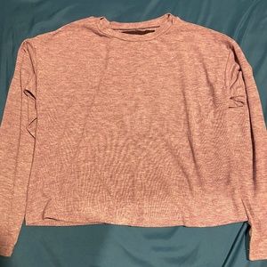 Code x Mode purple cropped long-sleeved shirt
